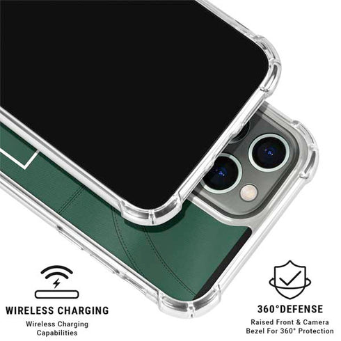 University of Miami Green Jersey iPhone 15 Pro Clear Case